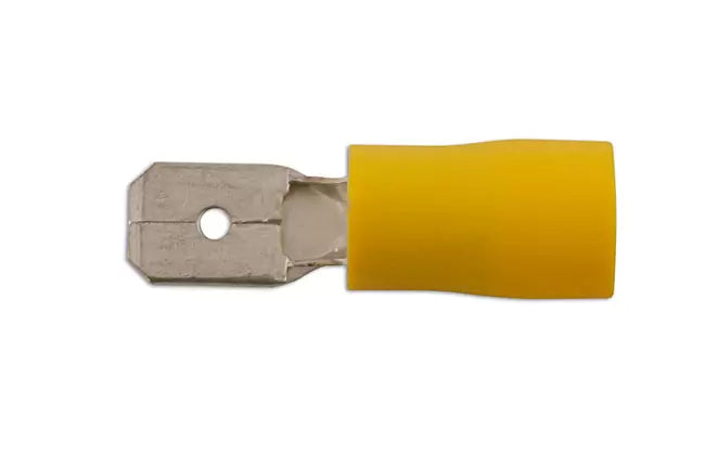 Connect - 30214 - Yellow Male Blade Terminal 6.3mm