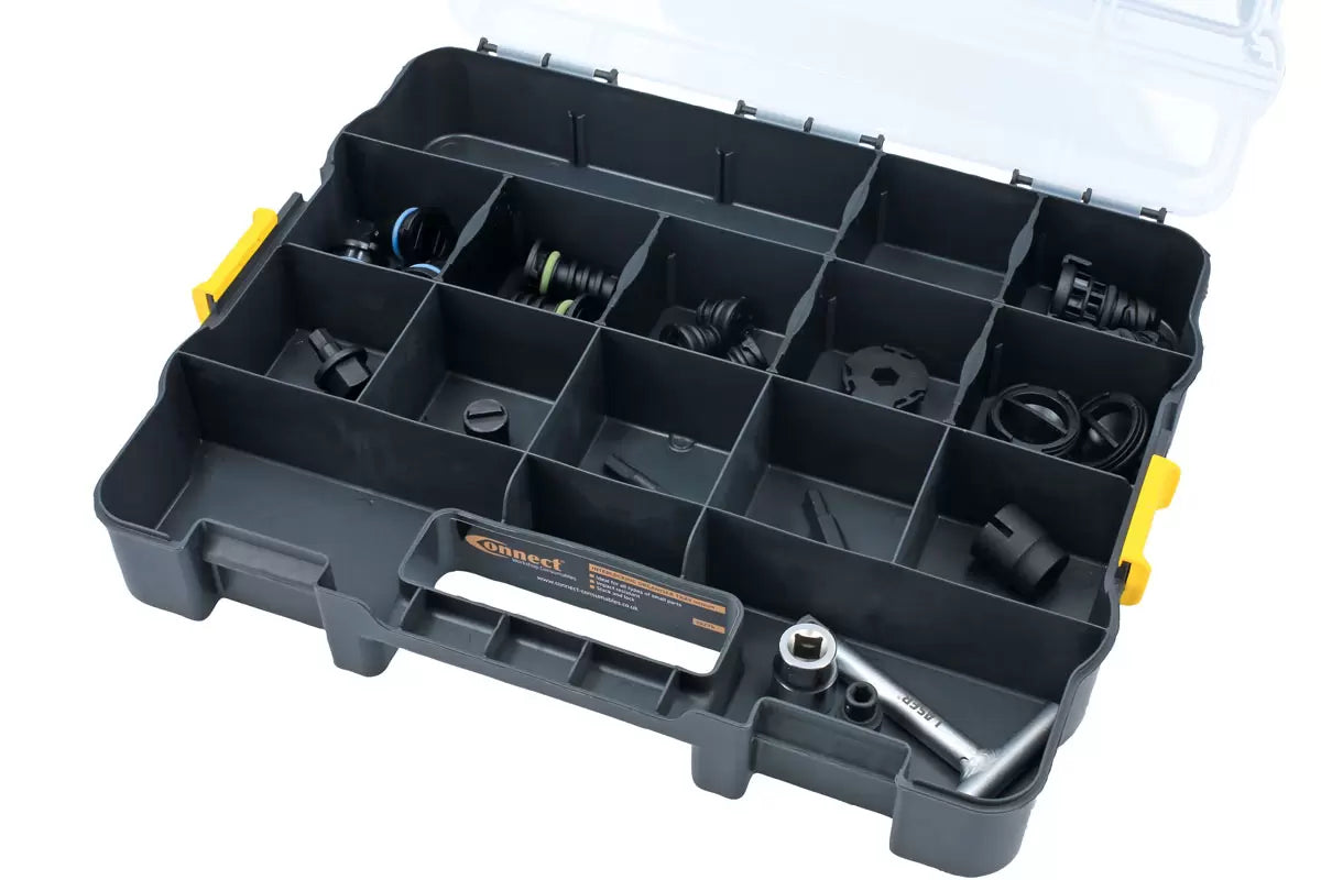 Assorted Plastic Sump Plug Kit with Tools - 21pc