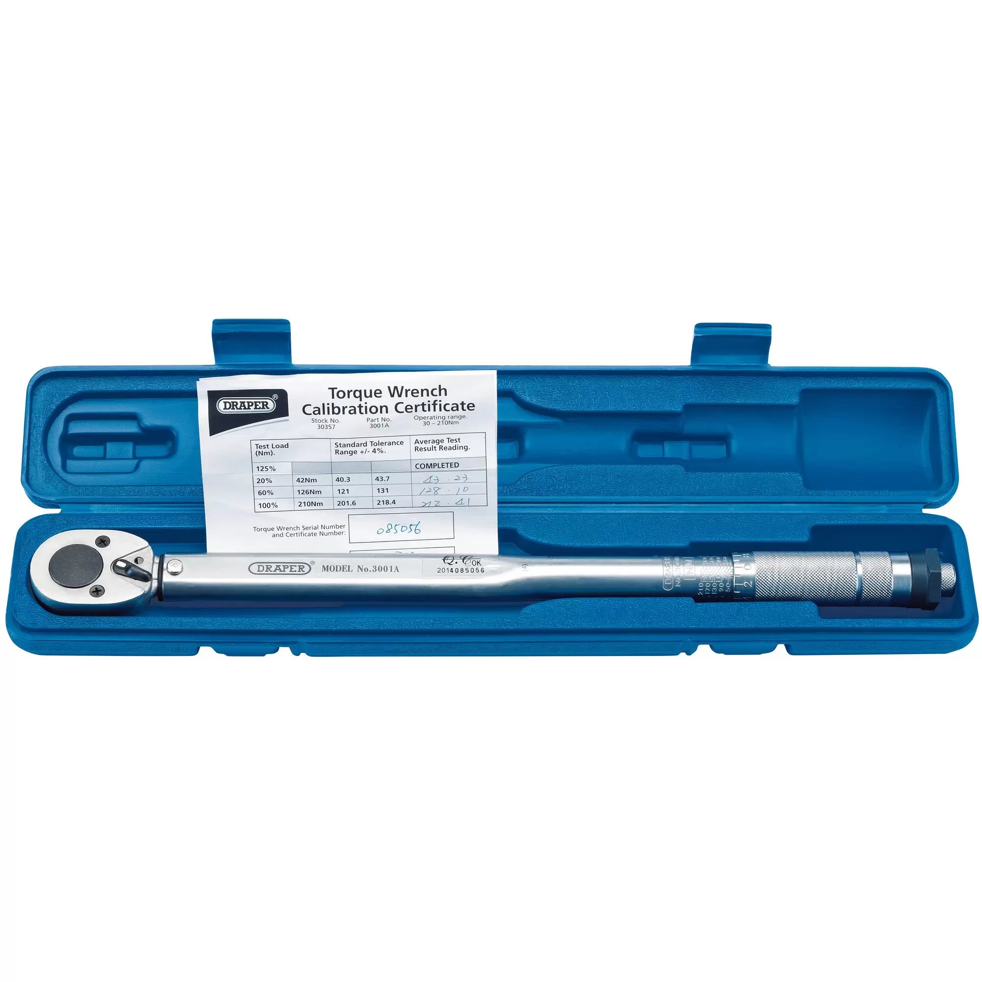 Draper Tools - 30357 - Ratchet Torque Wrench, 1/2" Sq. Dr., 30 - 210Nm/22.1 - 154.9lb-ft
