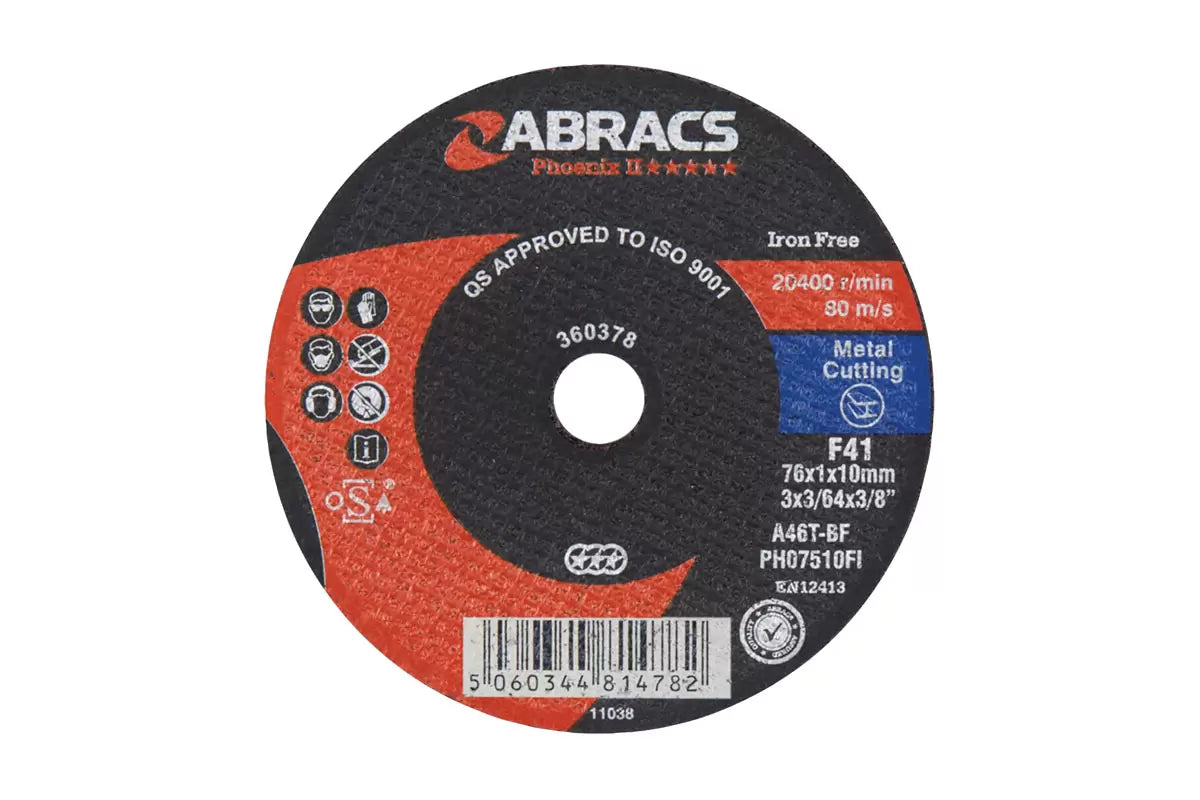 Connect - 30459 - Abracs Extra Thin Flat Cutting Discs 75mm x 1.0mm 5pc