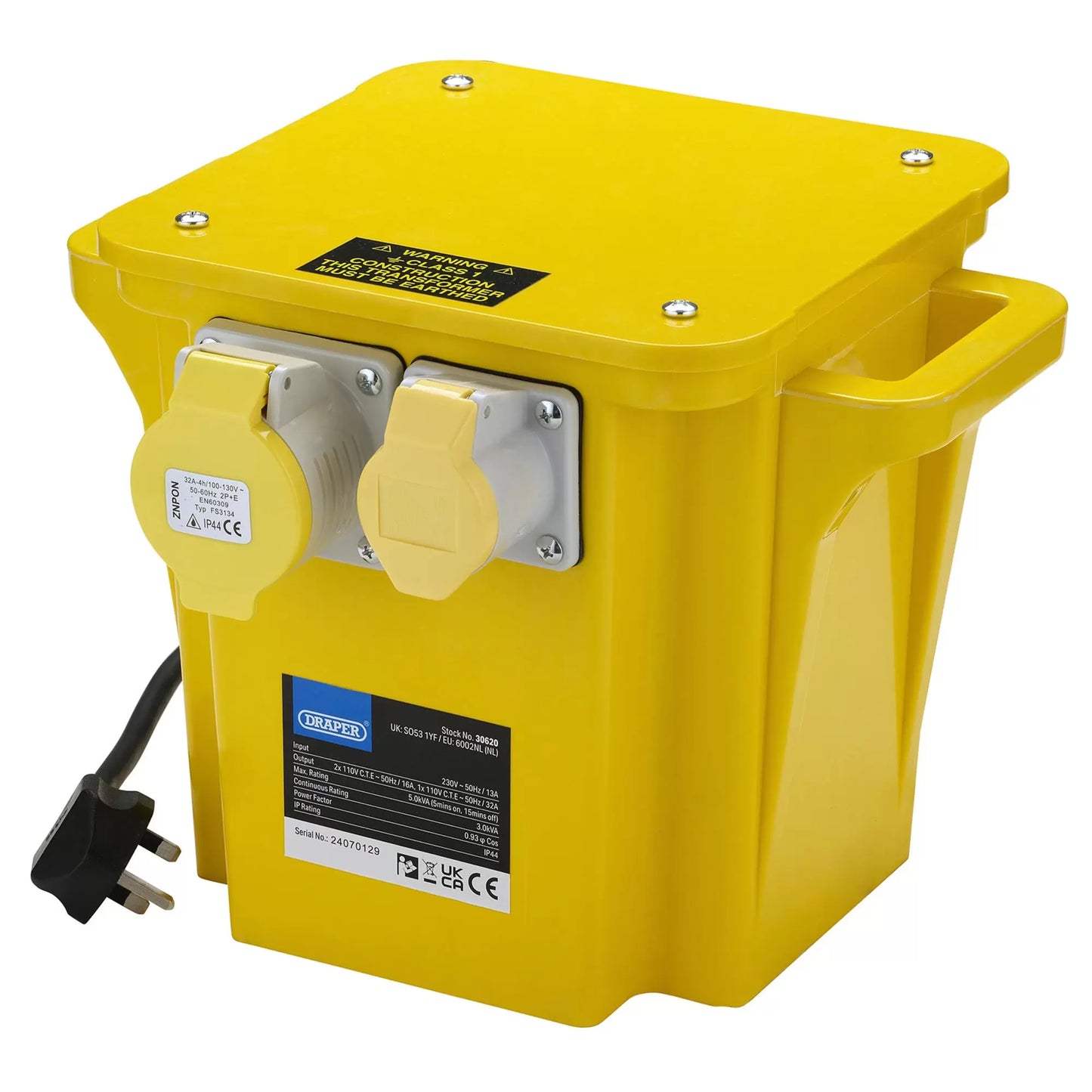 Draper Tools - 30620 - 110V Portable Transformer, 5.0kVA