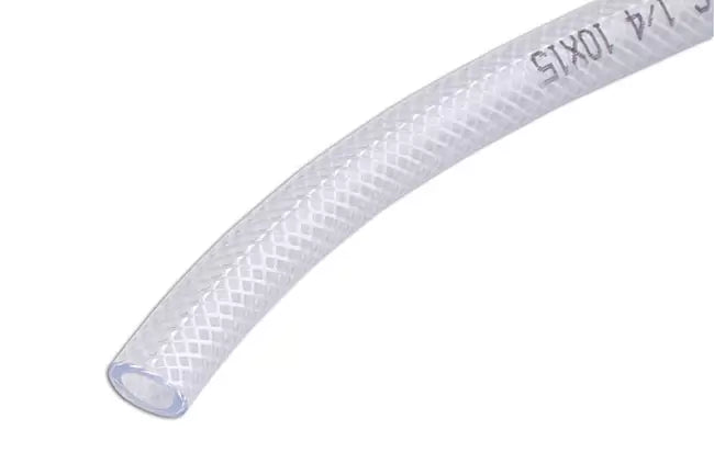 Clear PVC Braided Tubing 6mm ID 30m