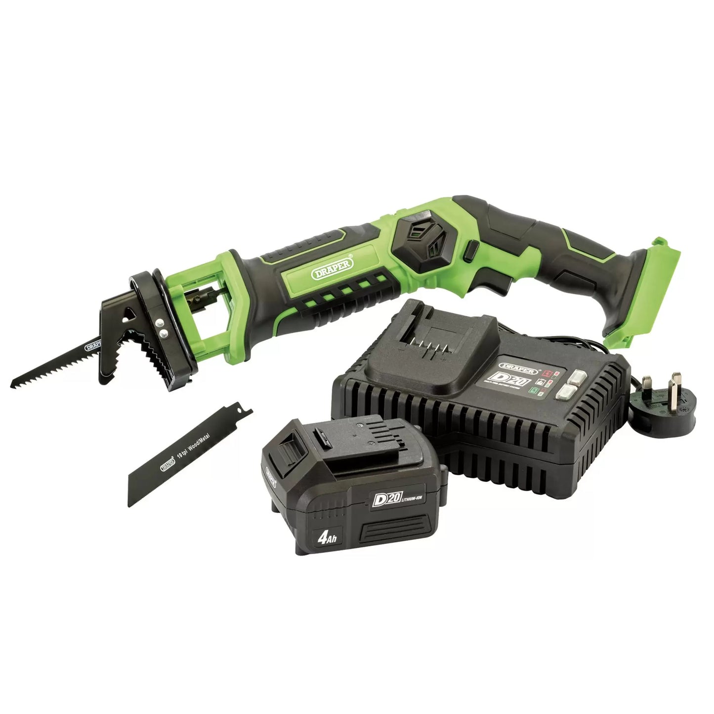 Draper Tools - 30901 - D20 20V Pruning Saw, 1 x 4.0Ah Battery, 1 x Fast Charger