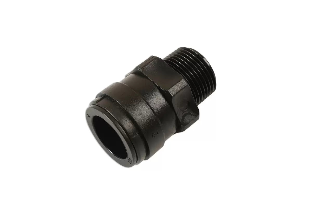 Push-Fit Male Connector 22mm Tube OD to 3/4"" BSPT 5pc