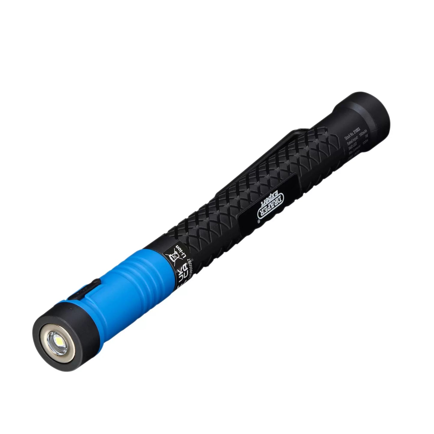 Draper Tools - 31082 - Draper Expert SMD LED USB Rechargeable Telescopic Torch with Magnetic Pickup, 1W, 100 Lumens, USB-C Cable Supplied