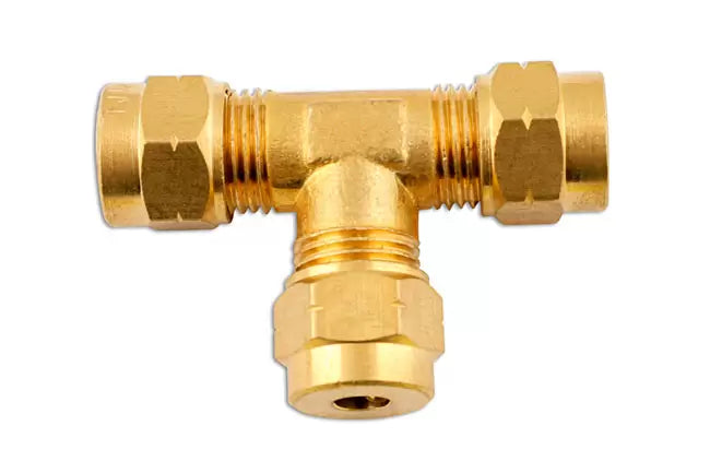 Brass Coupling Tee Piece 10mm 5pc