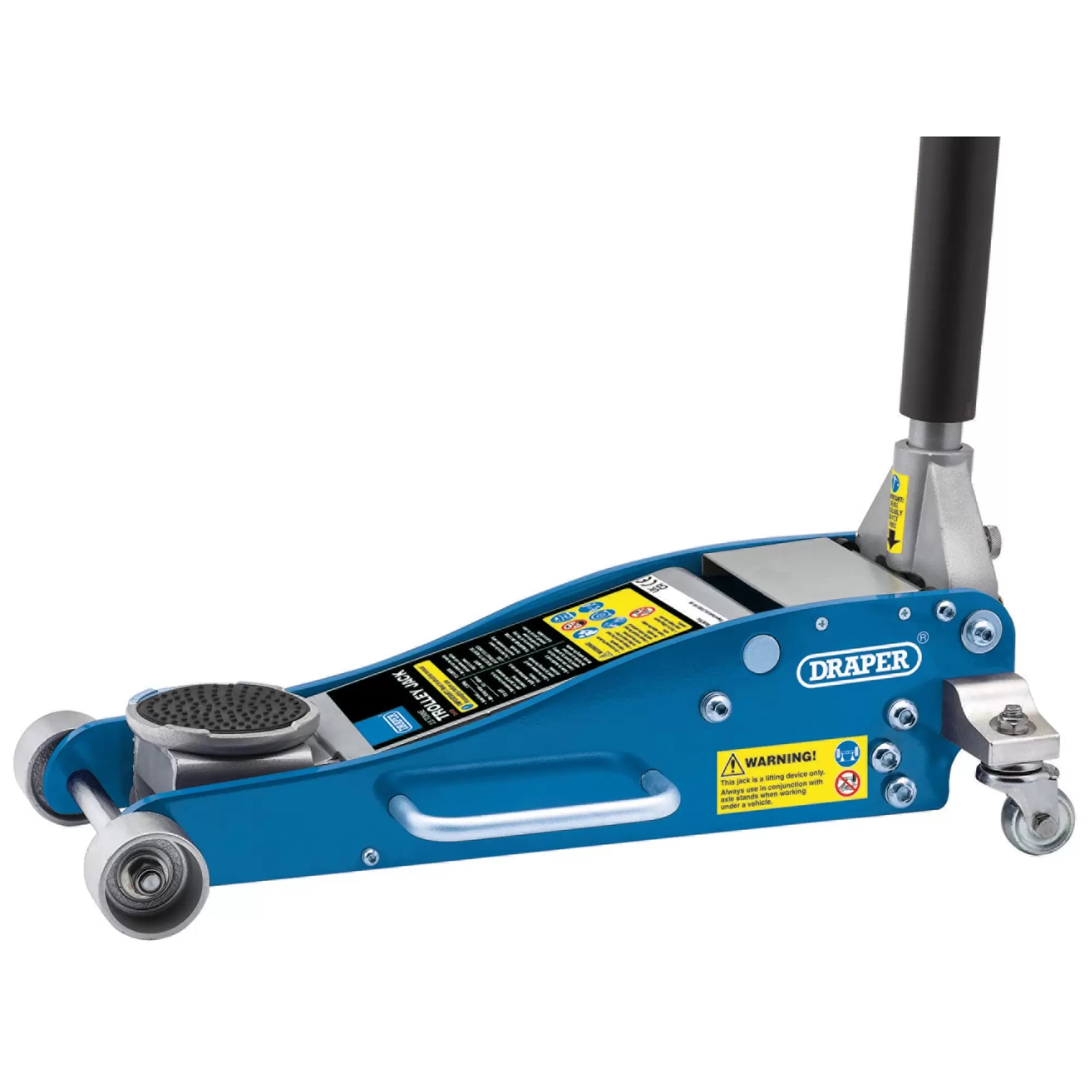 Draper Tools - 31479 - Aluminium and Steel Low Profile Trolley Jack, 2.5 Tonne