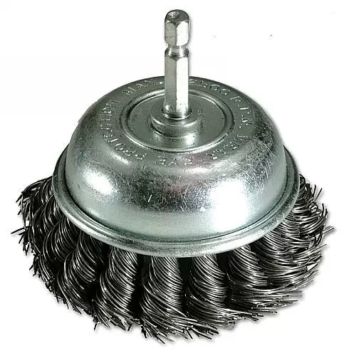 Laser - 3148 - Twist Knot Cup Brush with Quick Chuck 75mm