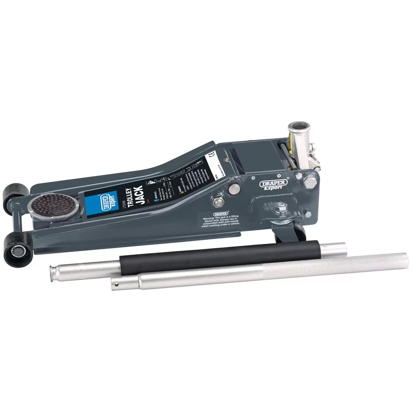 Draper Tools - 31481 - Draper Expert Professional Low Profile Garage Trolley Jack, 2 Tonne