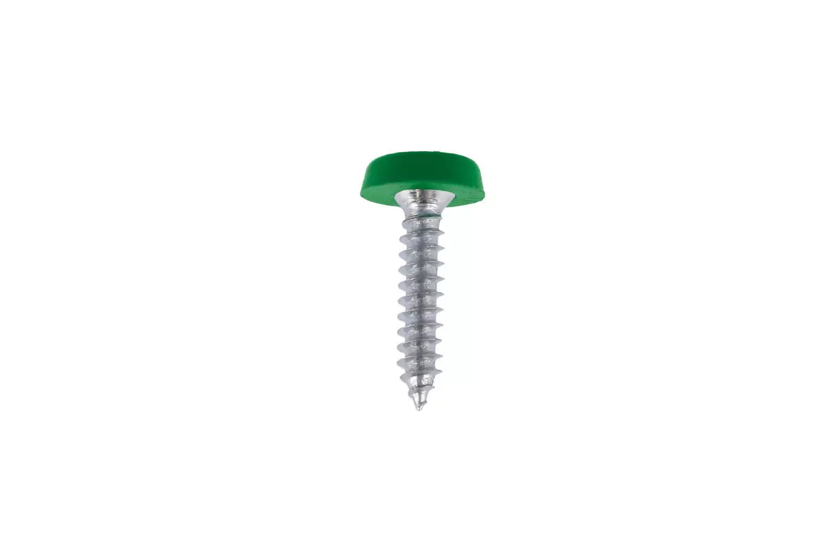 Number Plate Screw Green