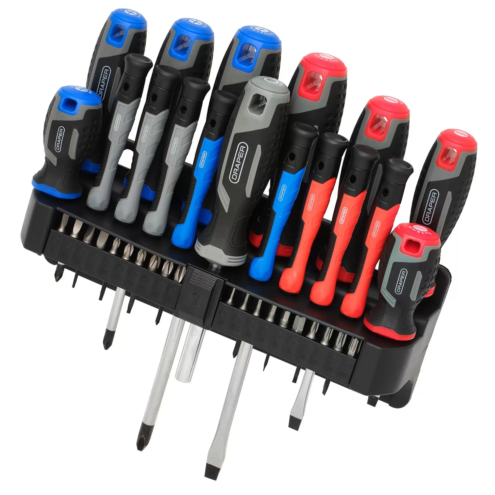 Draper Tools - 31672 - Screwdriver Set with Wall Mountable Rack (37 Piece)
