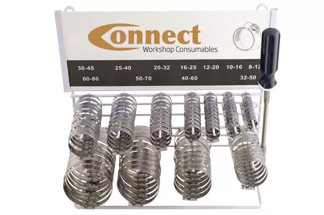Hose Clip Rack with Hose Clip Driver 110pc