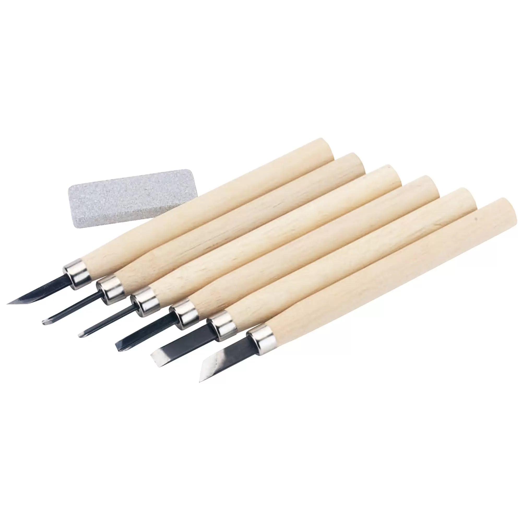 Draper Tools - 31777 - Wood Carving Set with Sharpening Stone (7 Piece)