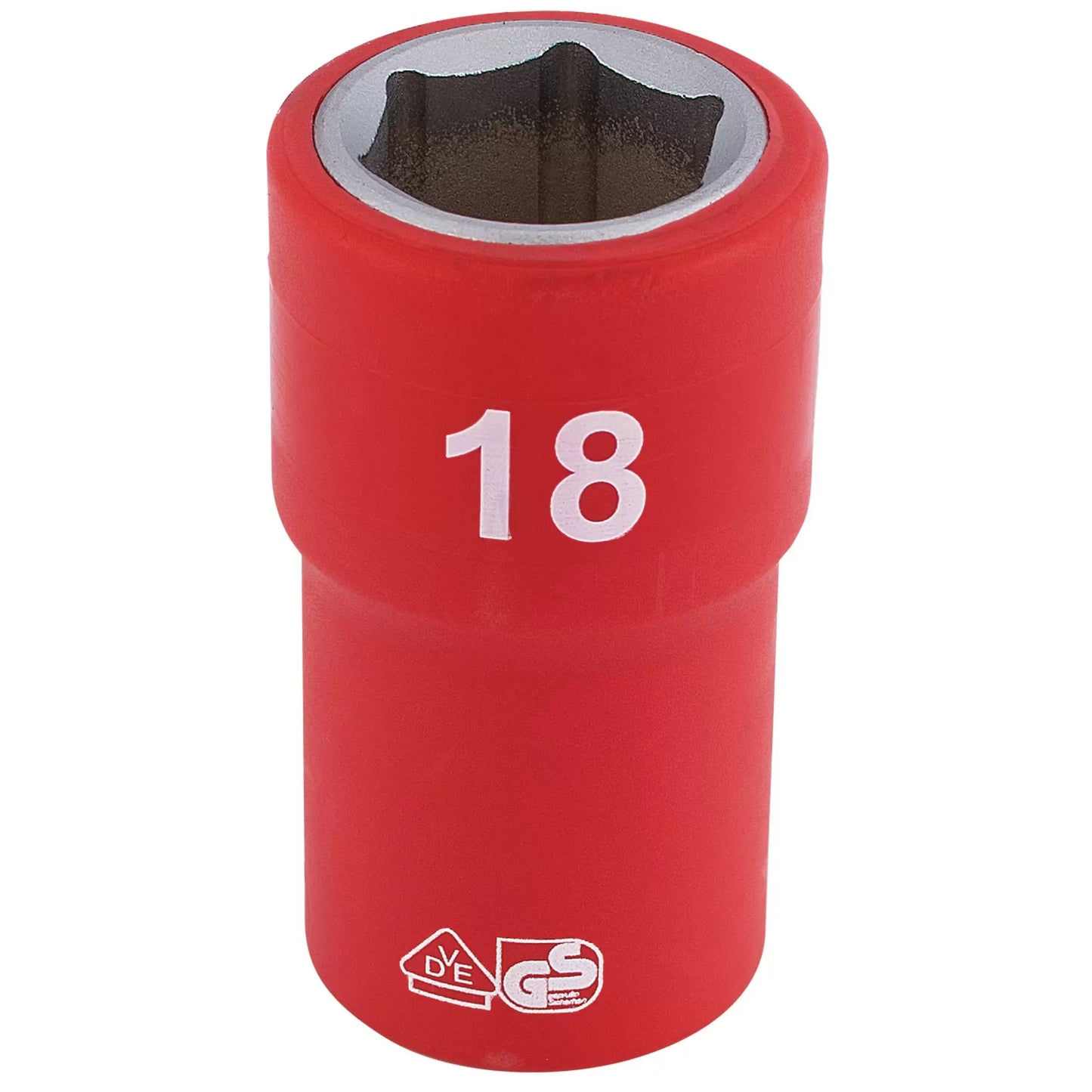 Draper Tools - 31869 - Draper Expert Fully Insulated VDE Socket, 1/2" Sq. Dr., 18mm
