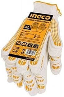 &nbsp;INGCO Dot Pattern Fabric Gloves – XL Size, General Purpose – HGVK05