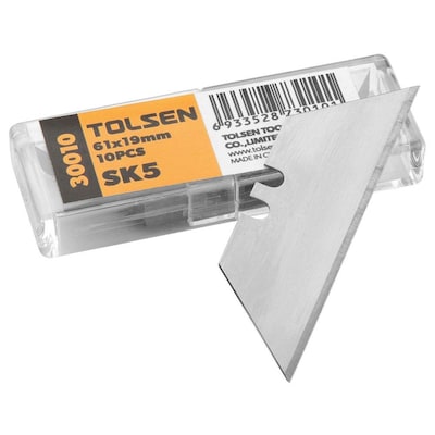 Tolsen 30010 Blade Set – 10-Piece Utility Blades for Precision Cutting