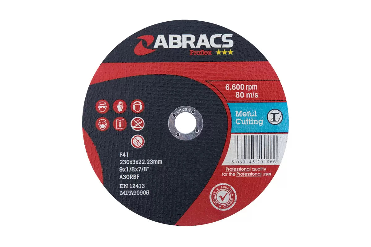 Connect - 32057 - Abracs Flat Cutting Discs 230mm x 3.0mm 5pc