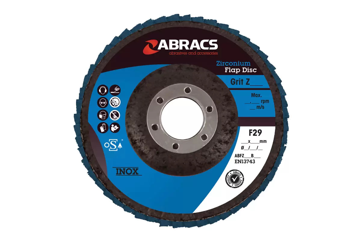 Abracs Zirconium Flap Discs 100mm x P40 5pc