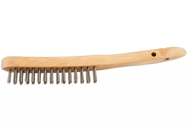 Connect Wire Scratch Brush Wooden Handle