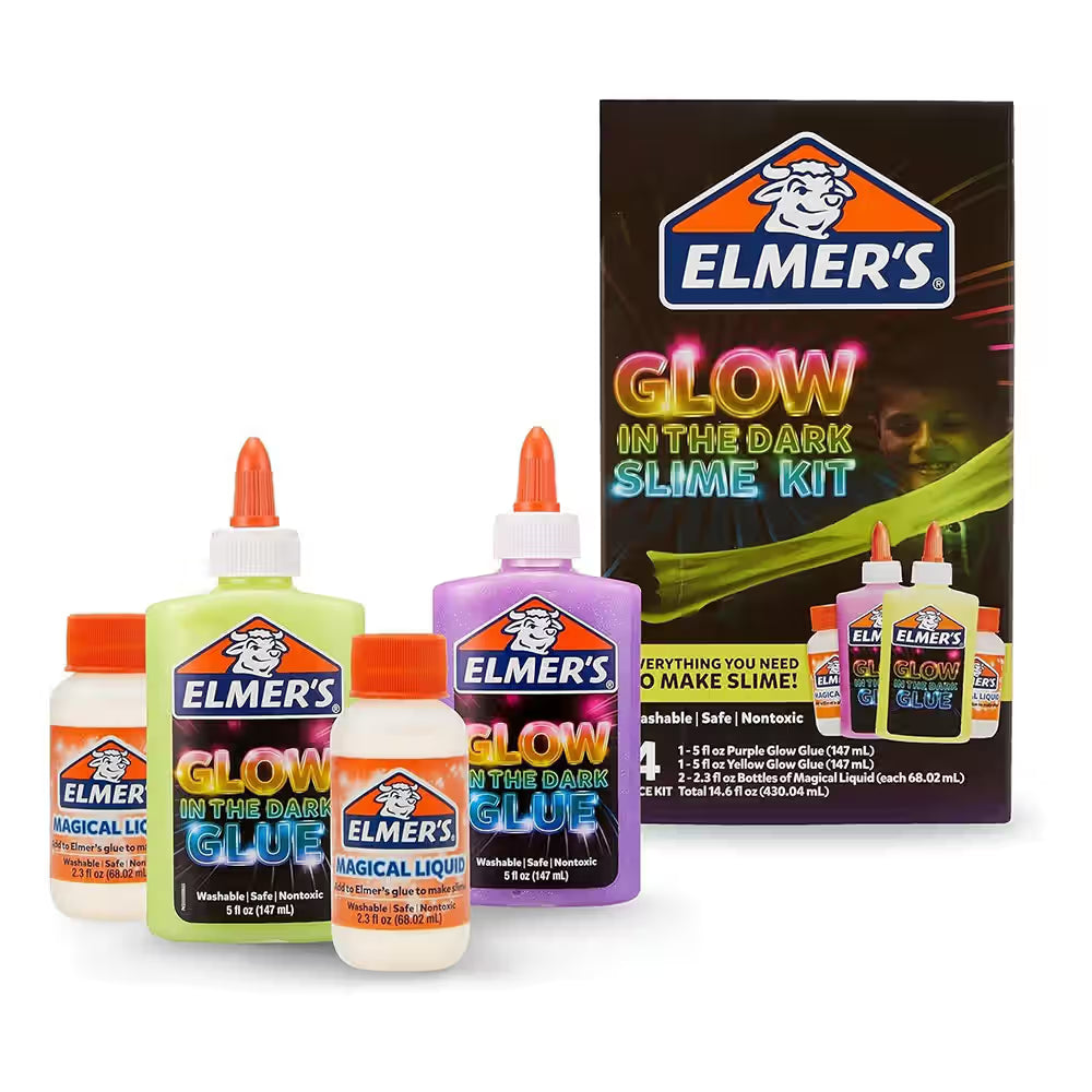 Elmer’s Glow-in-the-Dark Slime Kit – Washable & Kid-Friendly