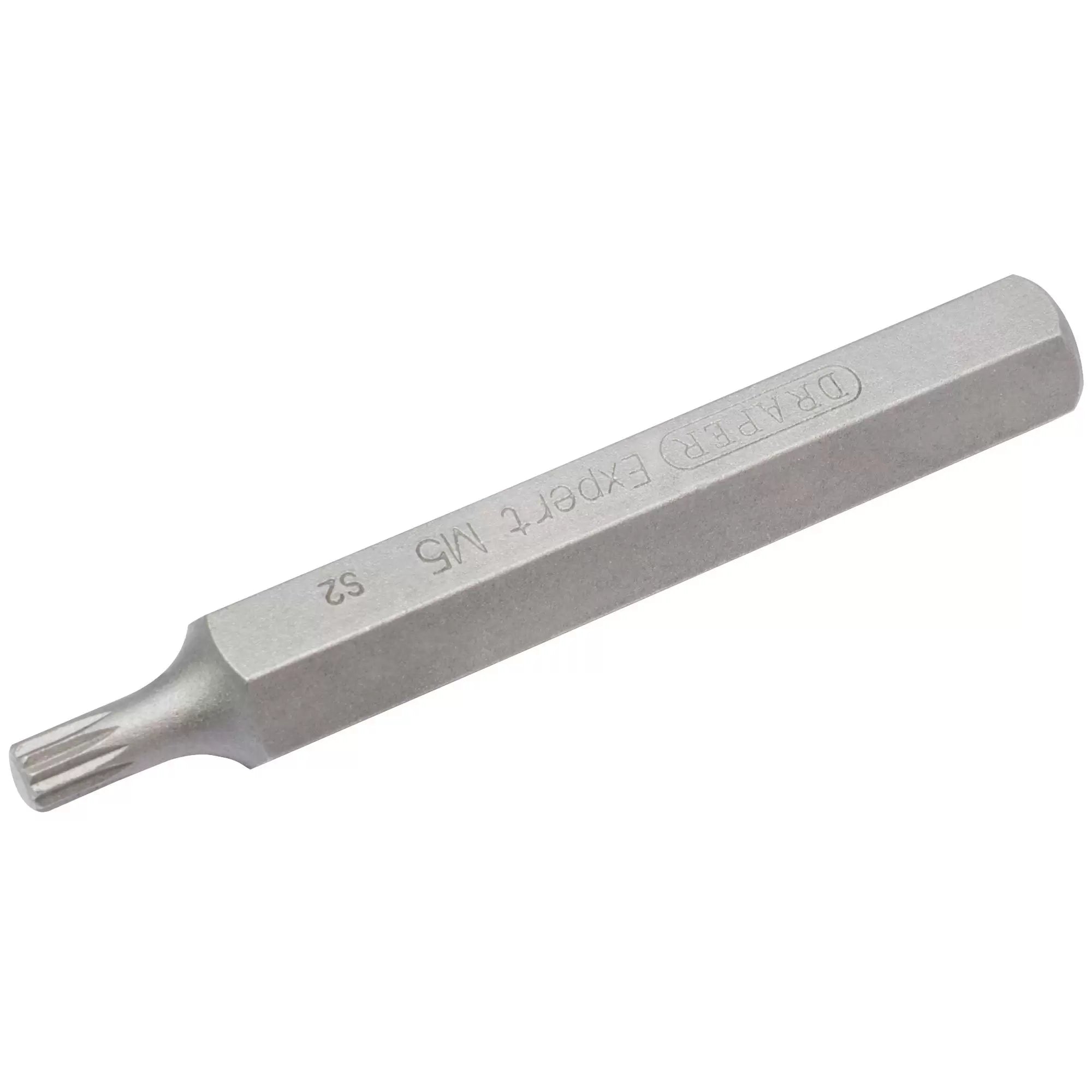 Draper Tools - 33344 - Draper Expert Spline 10mm Insert Bit for Mechanics Bit Sets, M5 x 75mm