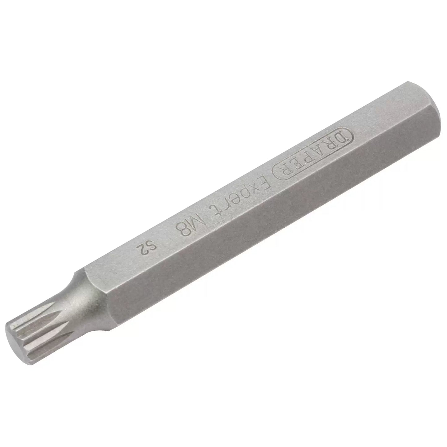 Draper Tools - 33346 - Draper Expert Spline 10mm Insert Bit for Mechanics Bit Sets,  M8 x 75mm