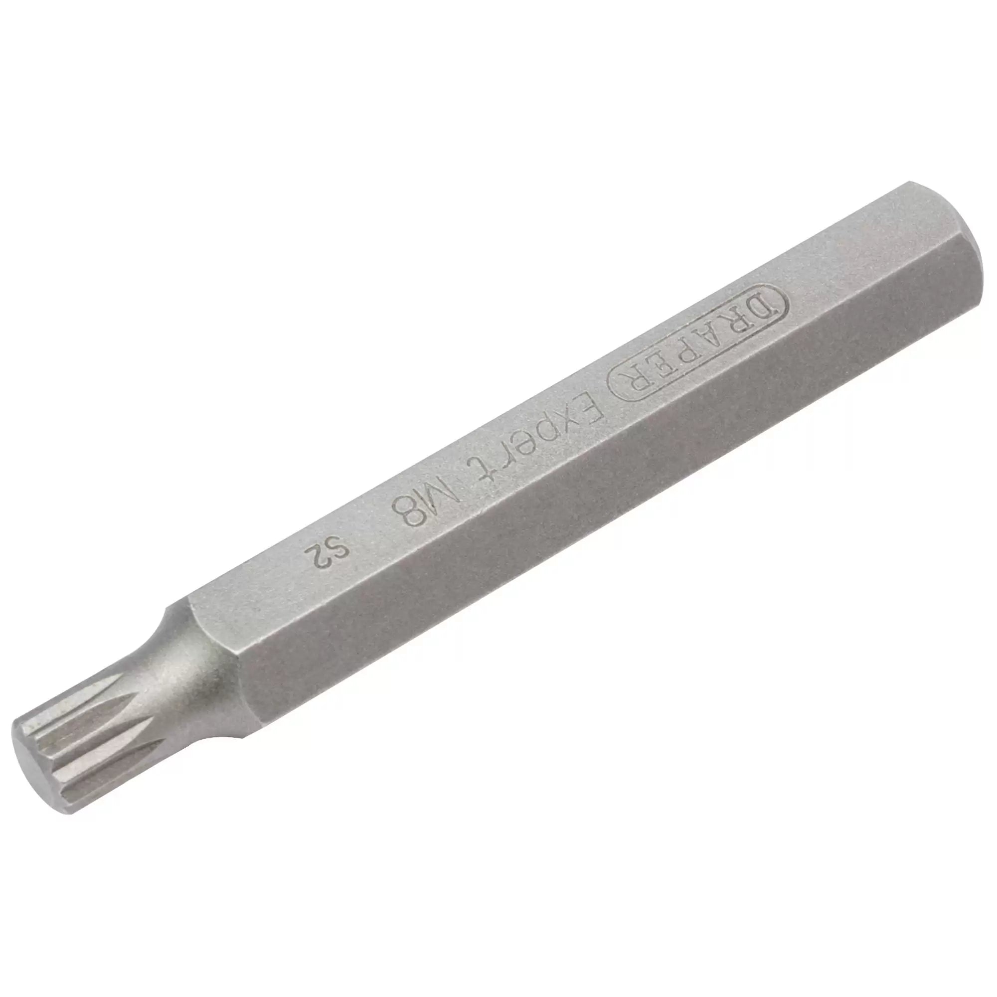 Draper Tools - 33346 - Draper Expert Spline 10mm Insert Bit for Mechanics Bit Sets,  M8 x 75mm