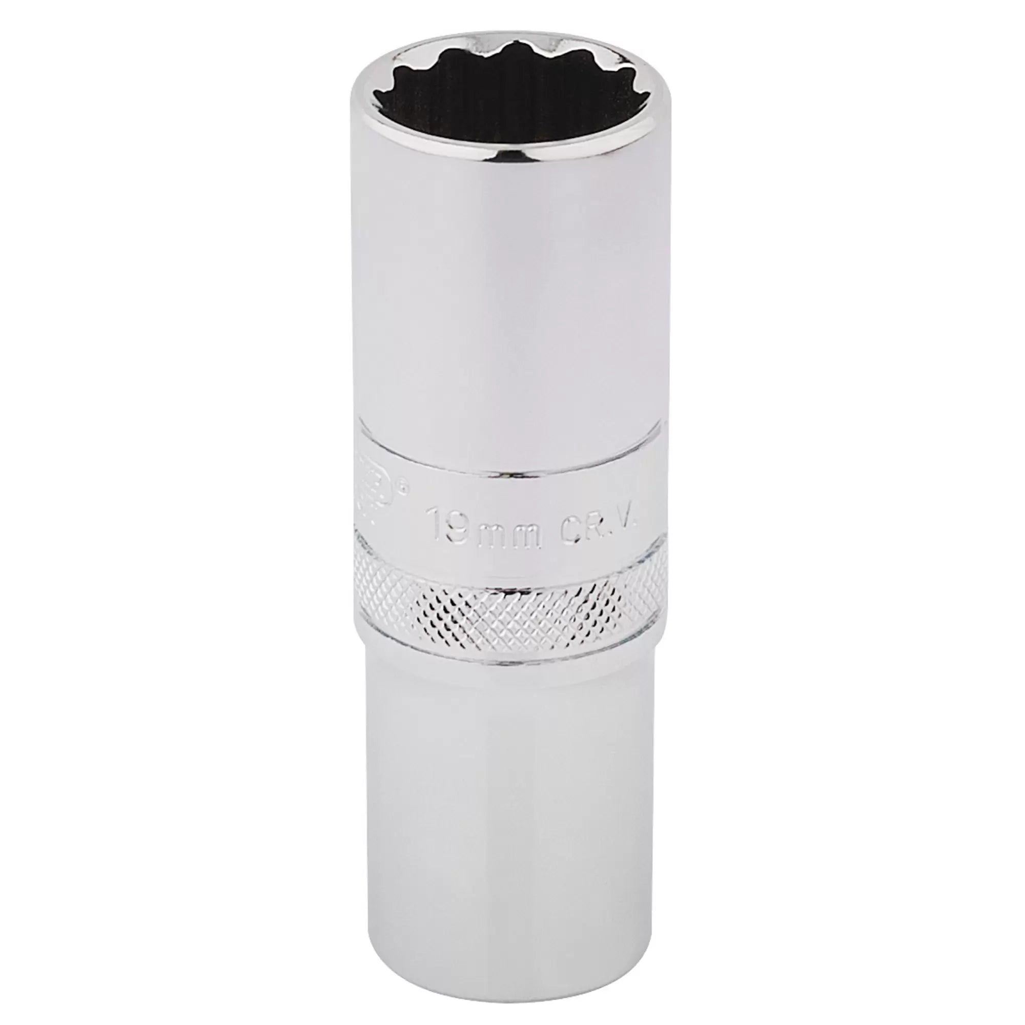 Draper Tools - 33772 - Draper Expert HI-TORQ® 12 Point Deep Socket, 1/2" Sq. Dr., 19mm