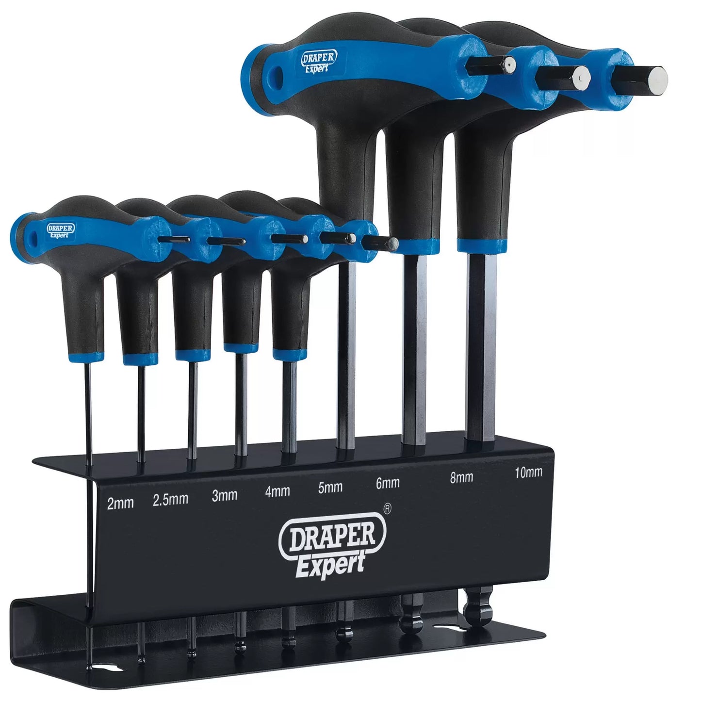 Draper Tools - 33873 - Draper Expert Soft Grip Metric Hex & Ball End T-Handle Key Set (8 Piece)