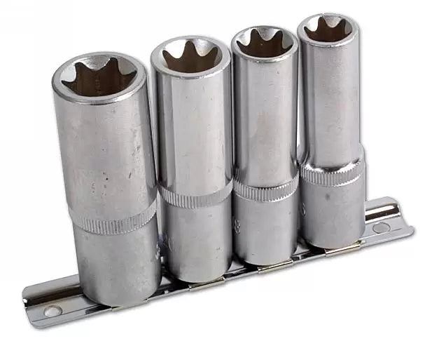 Laser - 3392 - Deep Star Socket Set 1/2"D 4pc