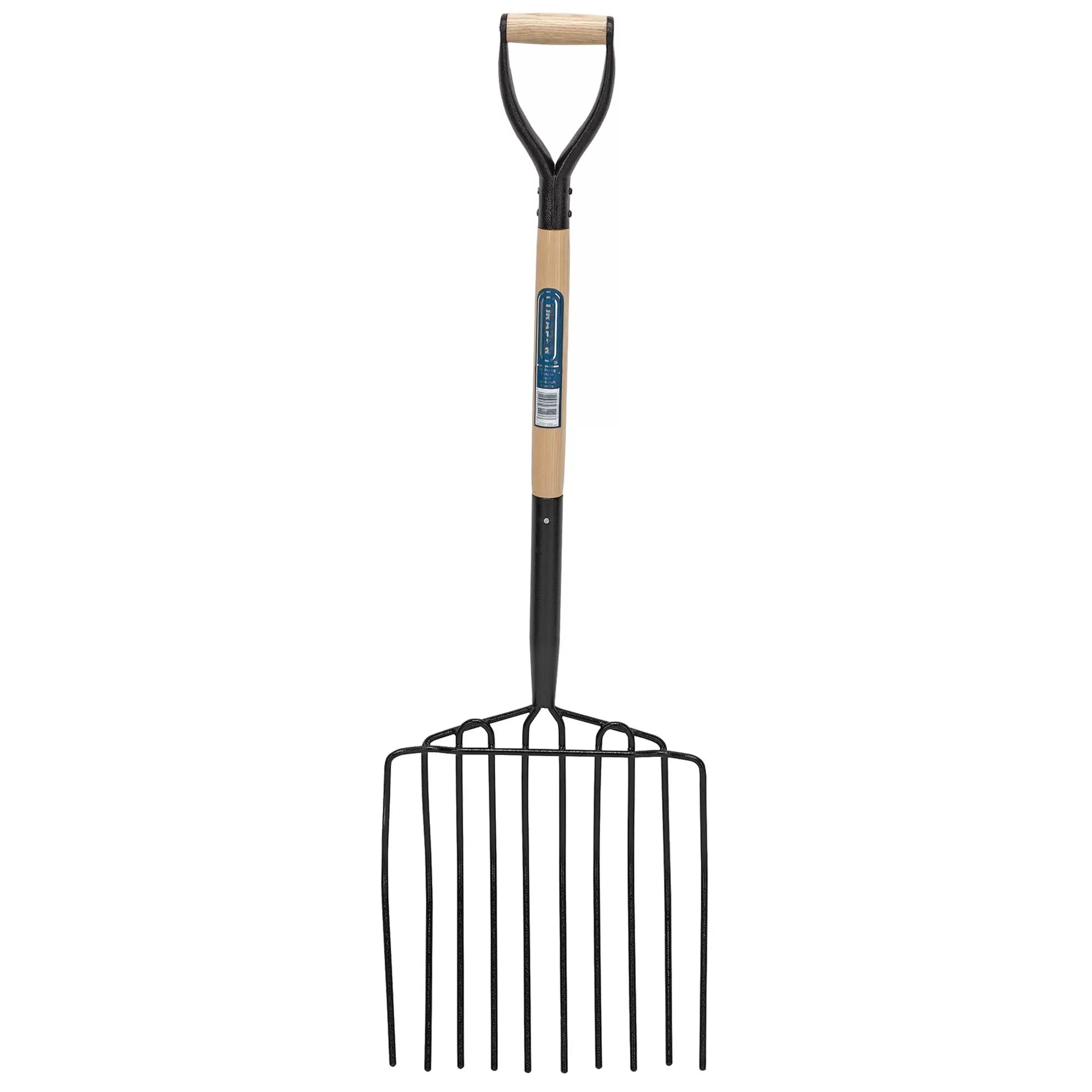 Draper Tools - 34227 - 10 Prong Potato Fork with Wood Shaft and MYD Handle