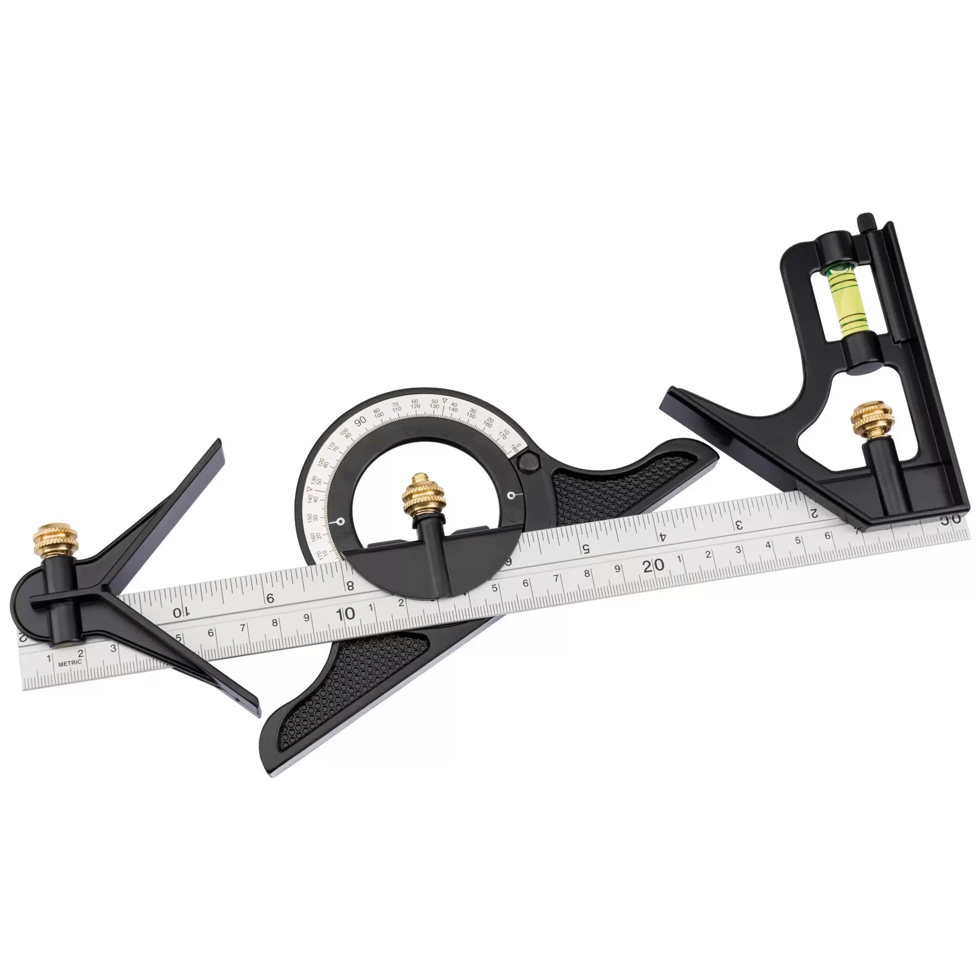 Draper Tools - 34704 - Combination Square with Centre Head and Protractor, 300mm