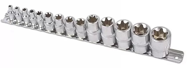 Laser - 3482 - Star Socket Set 1/4"D, 3/8"D, 1/2"D 14pc