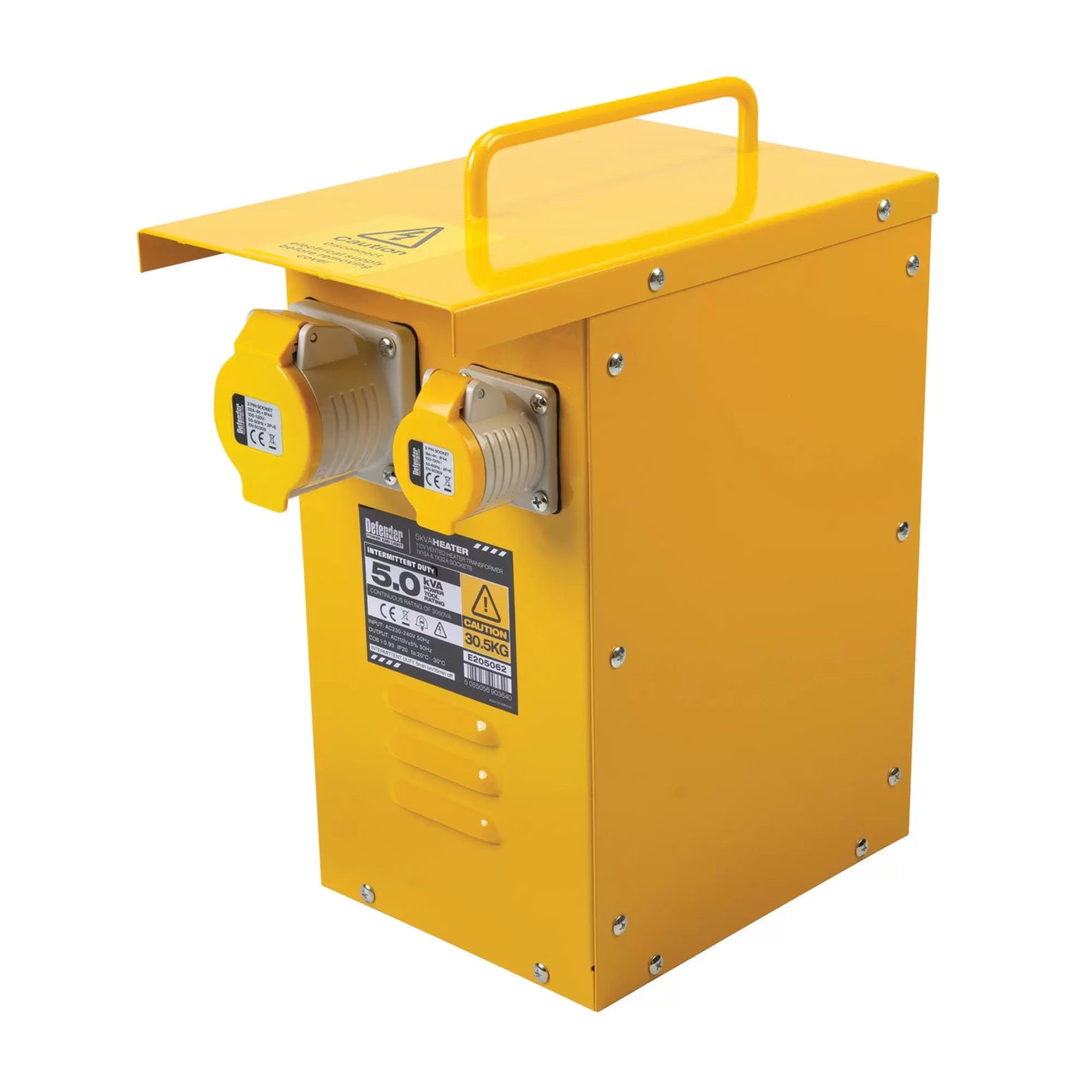 Draper Tools - 34929 - Defender E205062 110V 5kVA Metal Heater Transformer, 16A / 32A