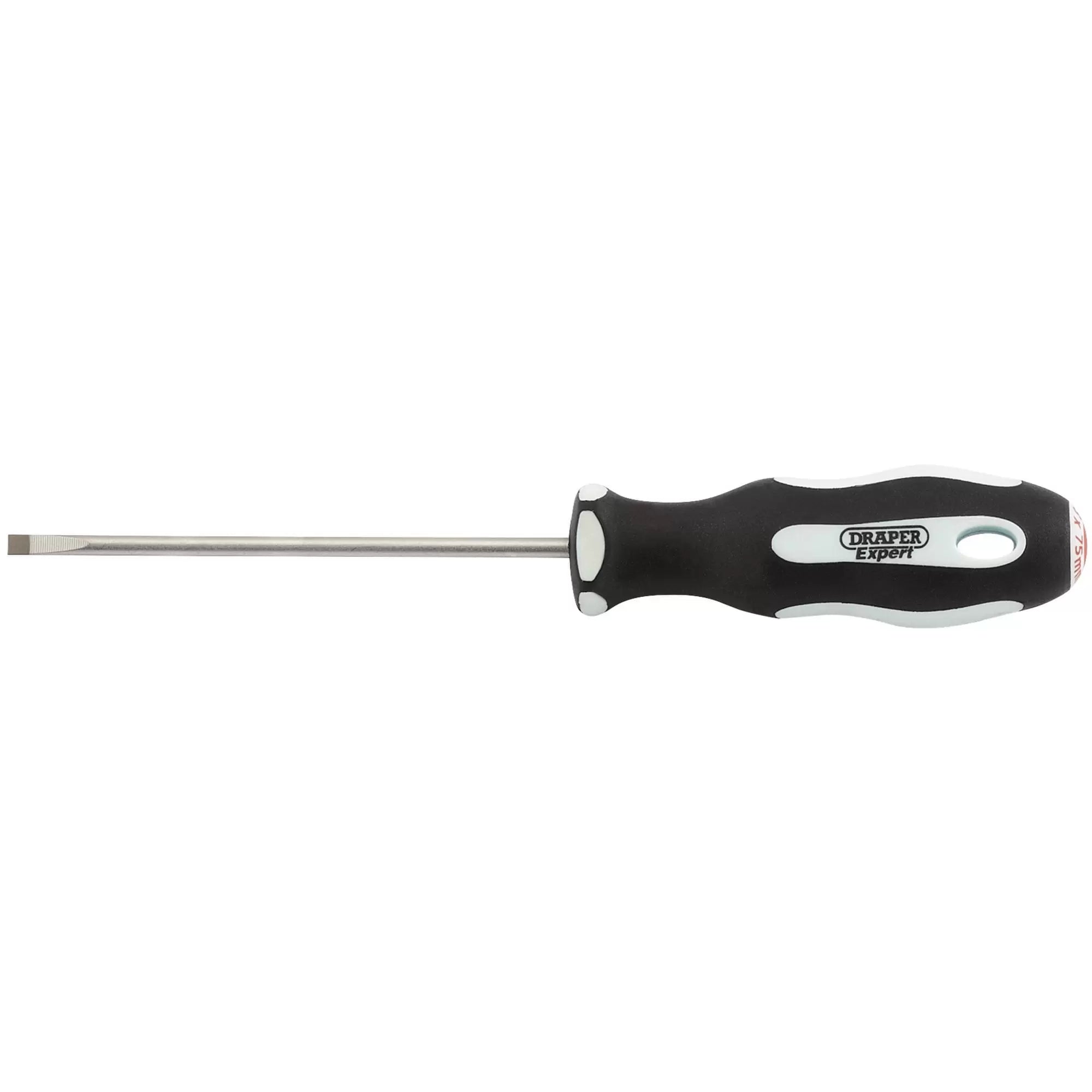 Draper Tools - 34971 - Draper Expert Plain Slot Soft Grip Parallel Tip Screwdriver, 3 x 75mm