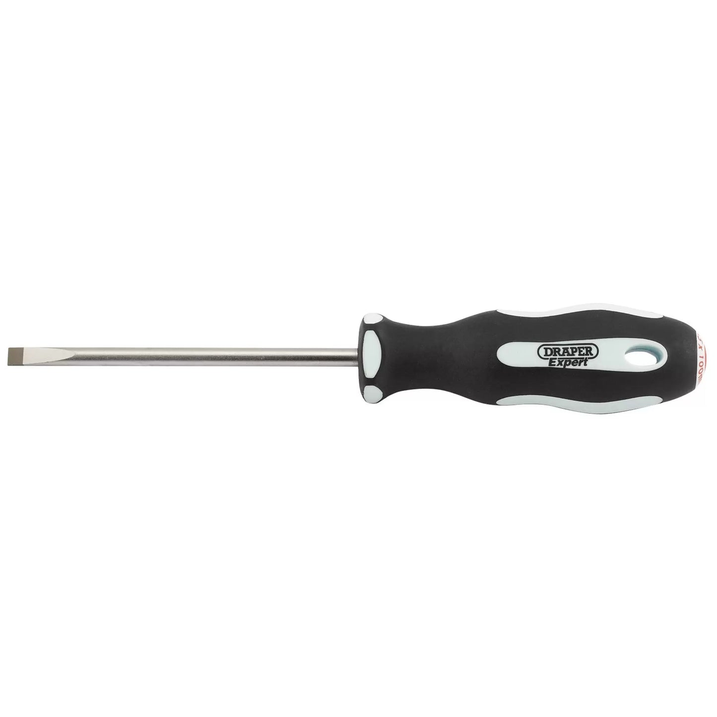 Draper Tools - 34973 - Draper Expert Plain Slot Soft Grip Parallel Tip Screwdriver, 5.5 x 100mm