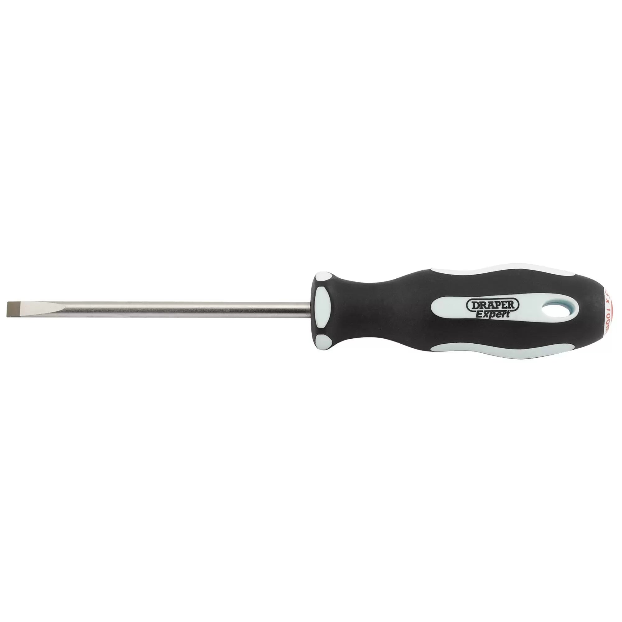 Draper Tools - 34973 - Draper Expert Plain Slot Soft Grip Parallel Tip Screwdriver, 5.5 x 100mm