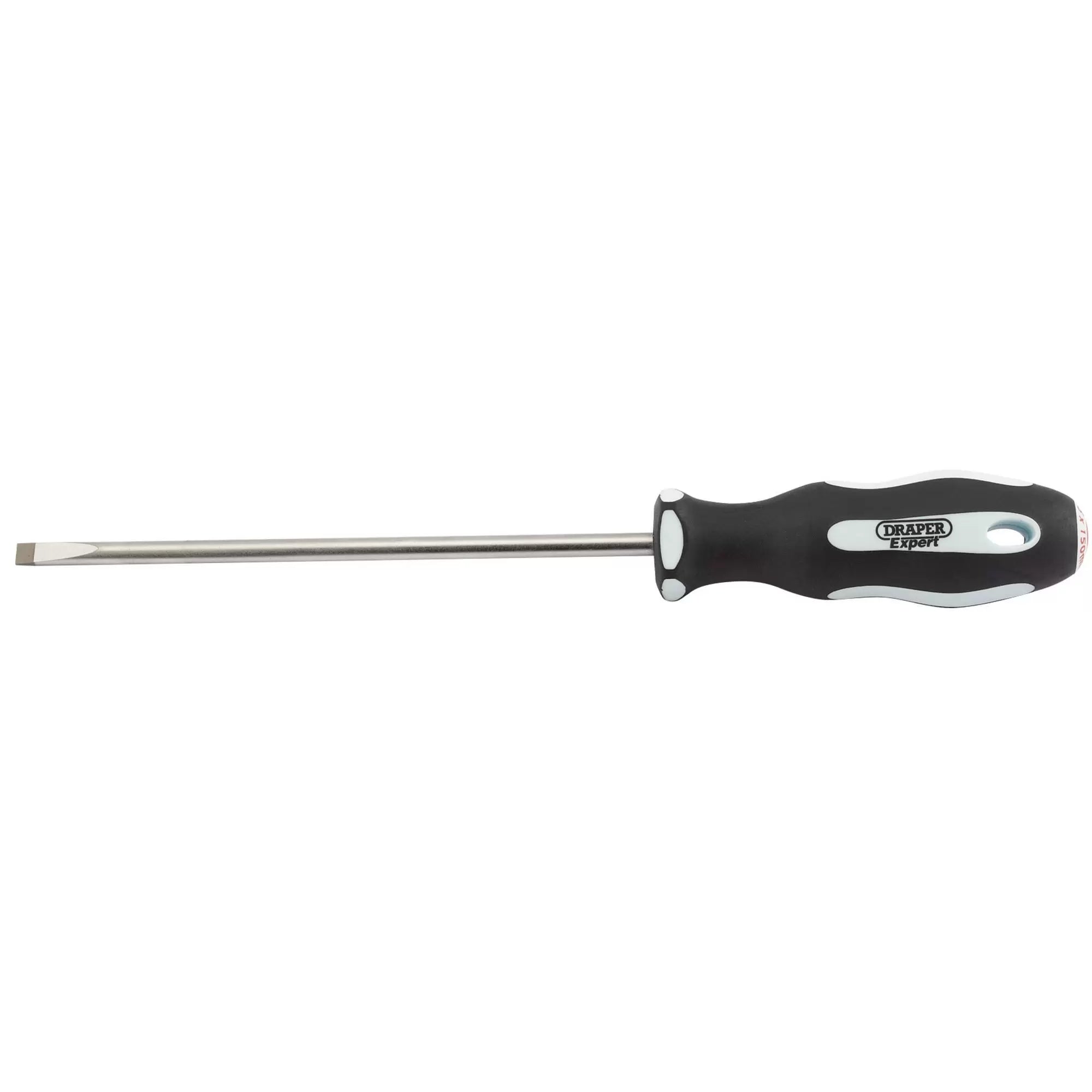 Draper Tools - 34974 - Draper Expert Plain Slot Soft Grip Parallel Tip Screwdriver, 5.5 x 150mm