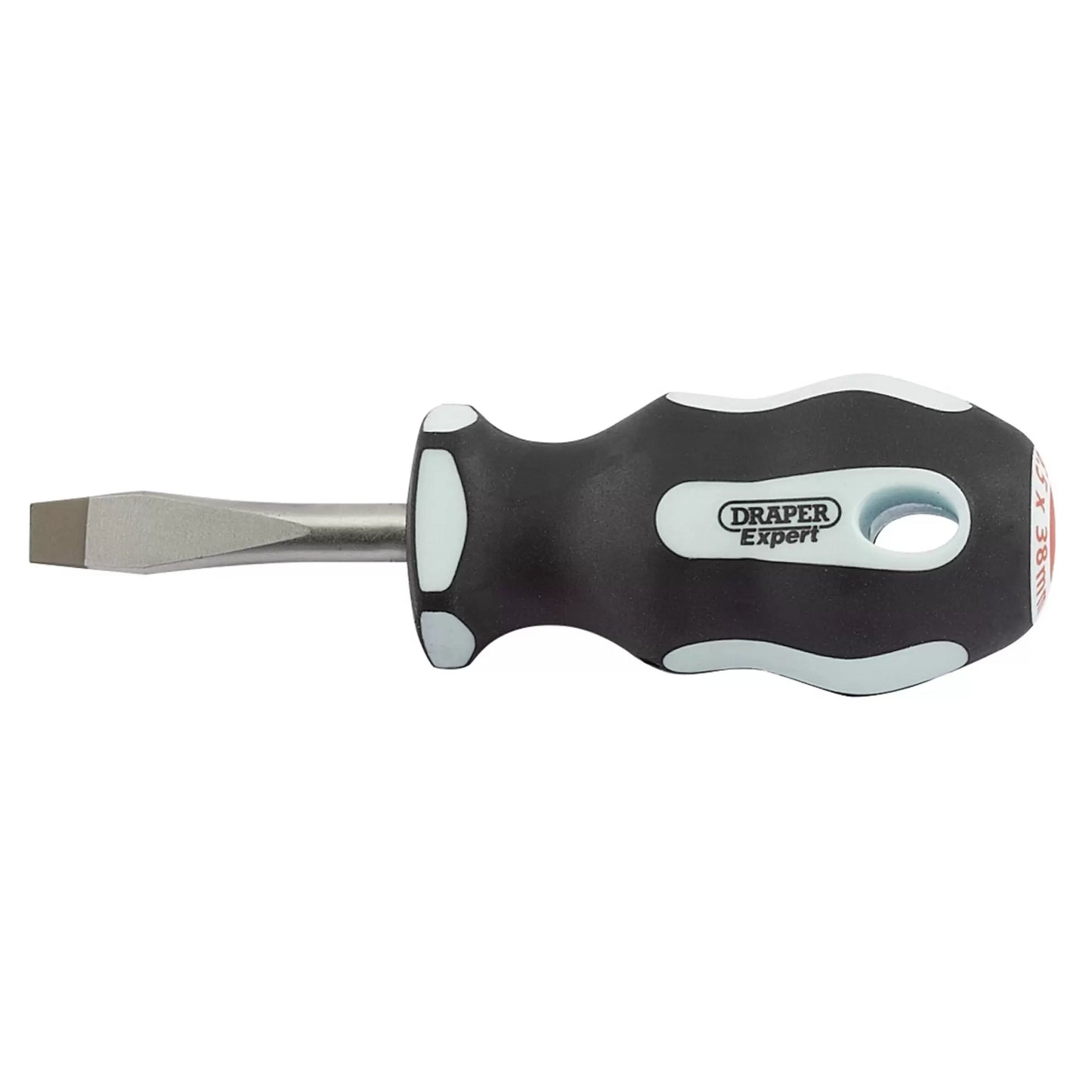 Draper Tools - 34977 - Draper Expert Plain Slot Soft Grip Screwdriver, 6.5 x 38mm
