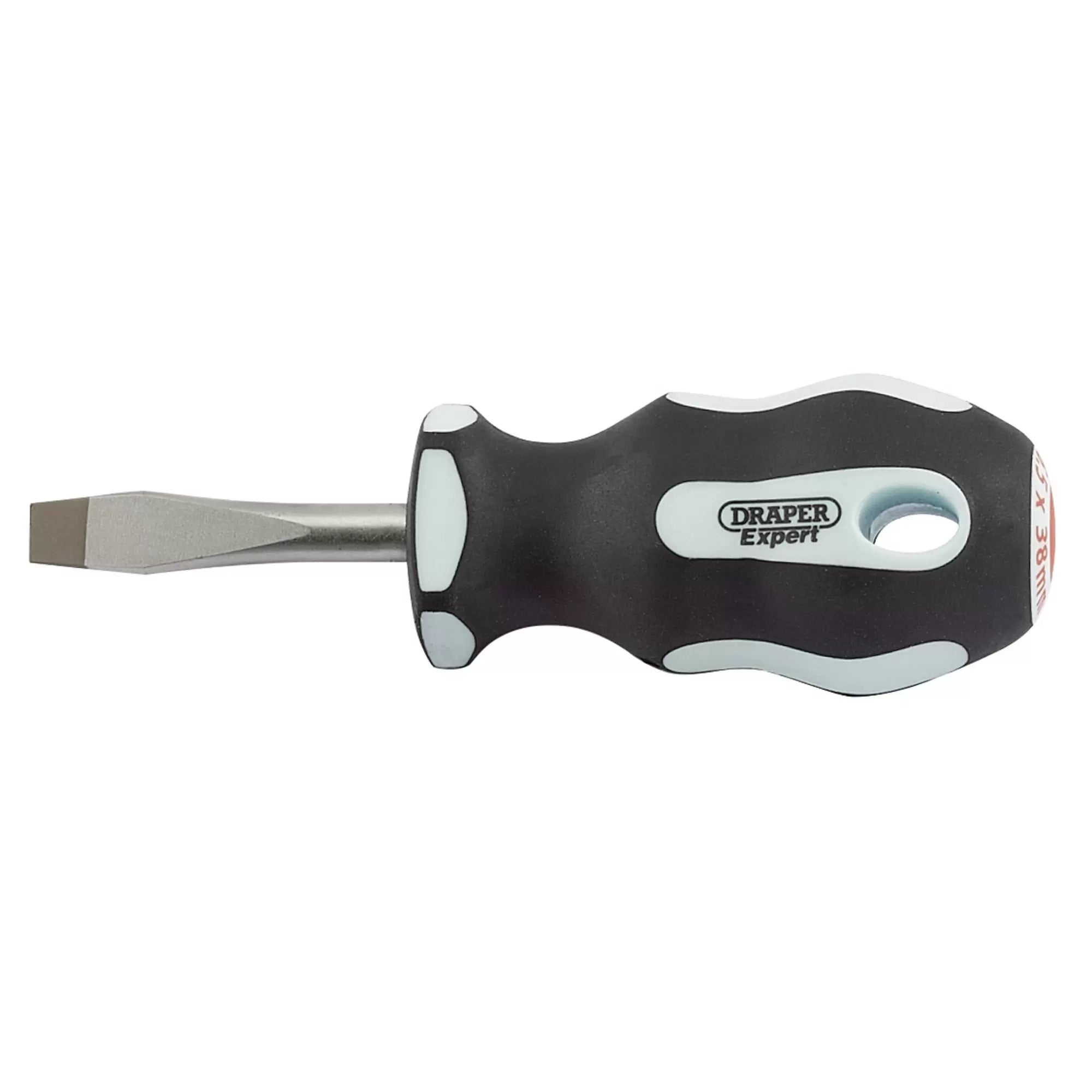 Draper Tools - 34977 - Draper Expert Plain Slot Soft Grip Screwdriver, 6.5 x 38mm