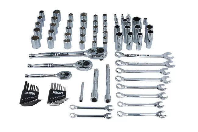 Laser - 3500 - Socket and Spanner Set AF/Metric 1/4"D, 3/8"D, 1/2"D 89pc