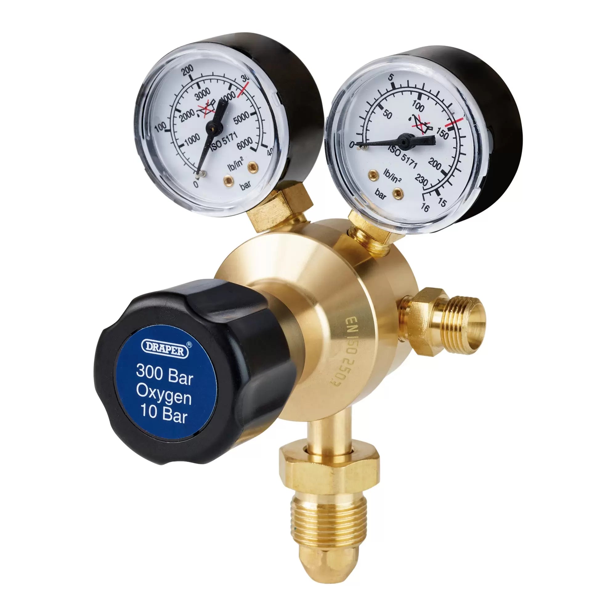 Draper Tools - 35010 - Oxygen Regulator, 300 Bar