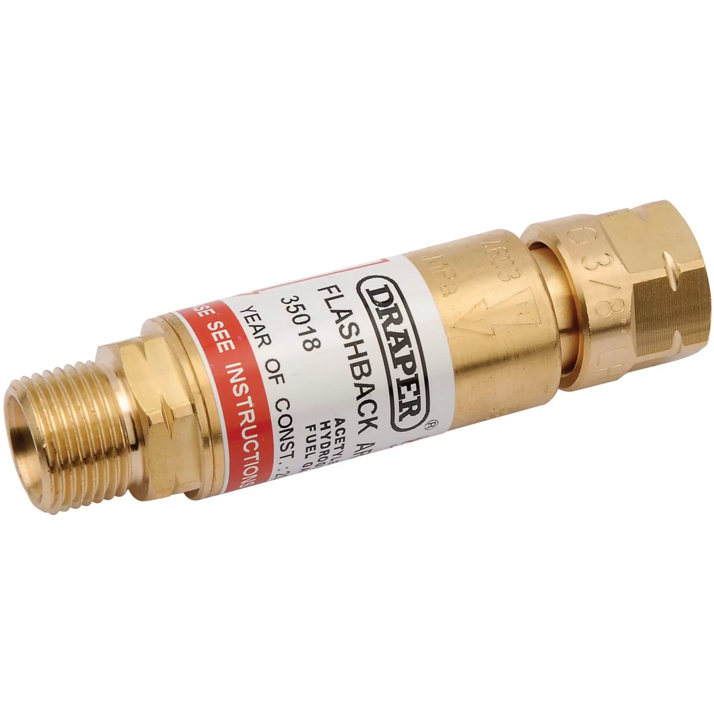 Draper Tools - 35018 - In-Line Fuel Flashback Arrestor