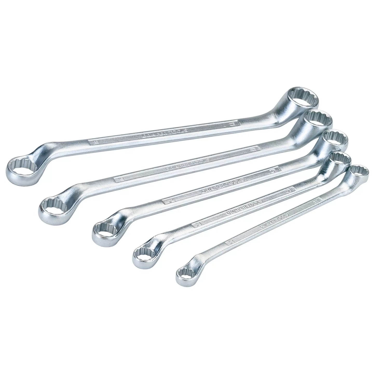 Draper Tools - 35089 - Cranked Metric Ring Spanner Set (5 Piece)