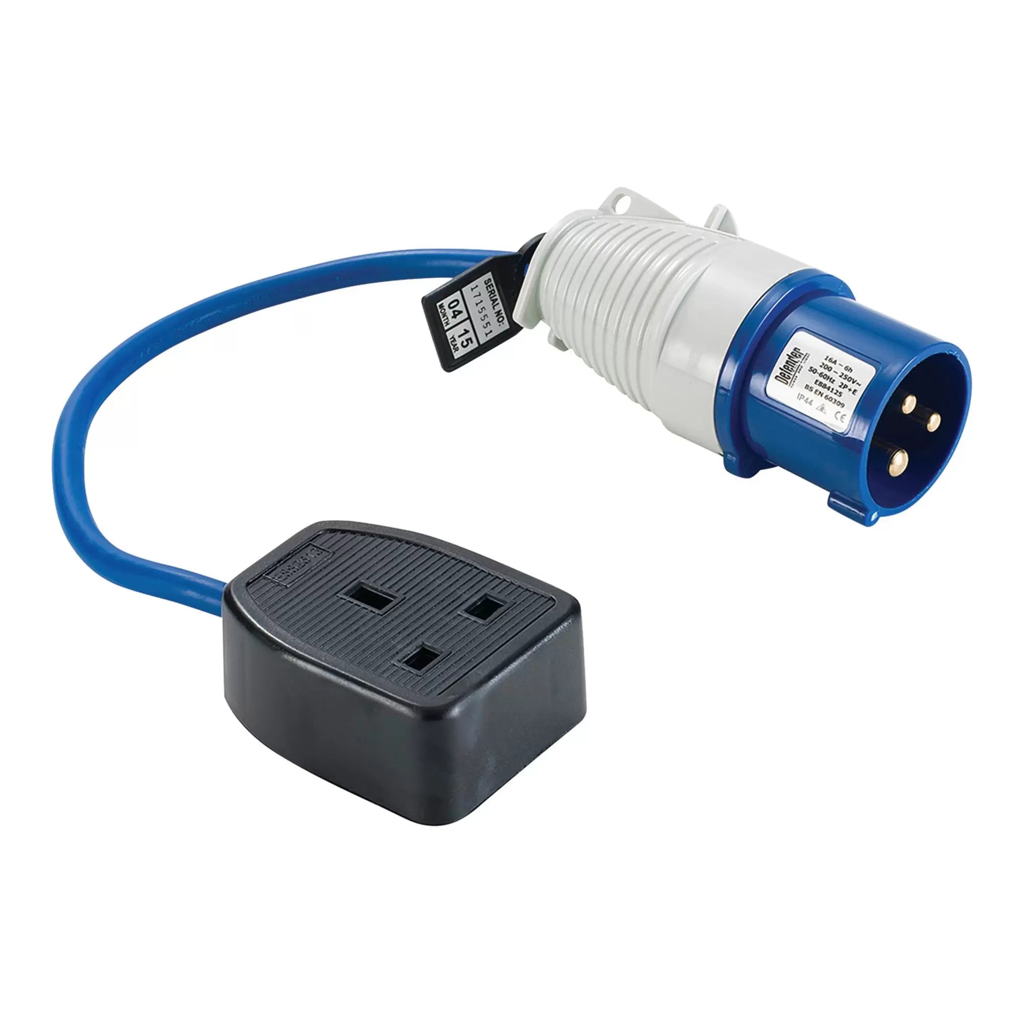Draper Tools - 35154 - Defender E85300 230V Fly Lead Converter 16A - 13A