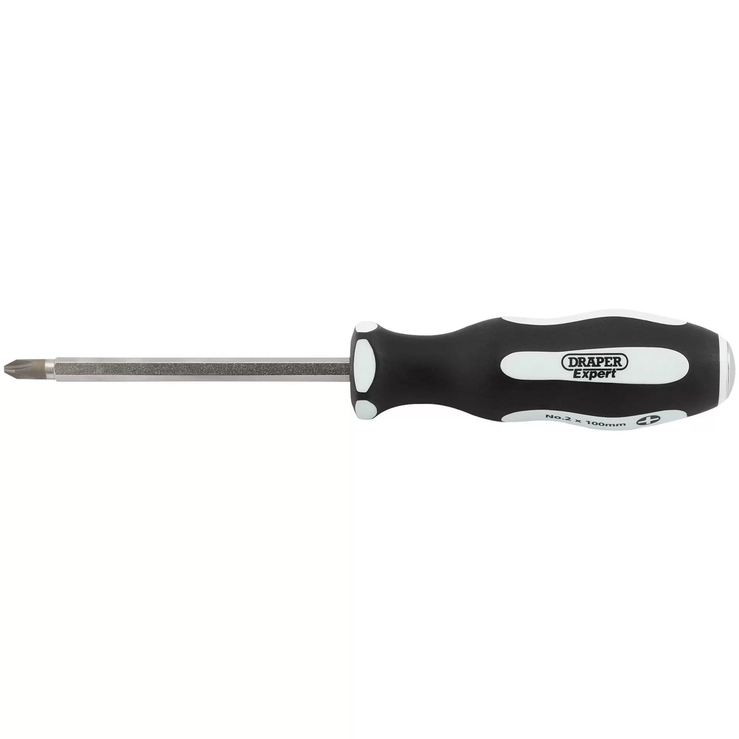 Draper Tools - 35223 - Draper Expert 'Pound Thru' Cross Slot Soft Grip Screwdriver, No.2 x 100mm