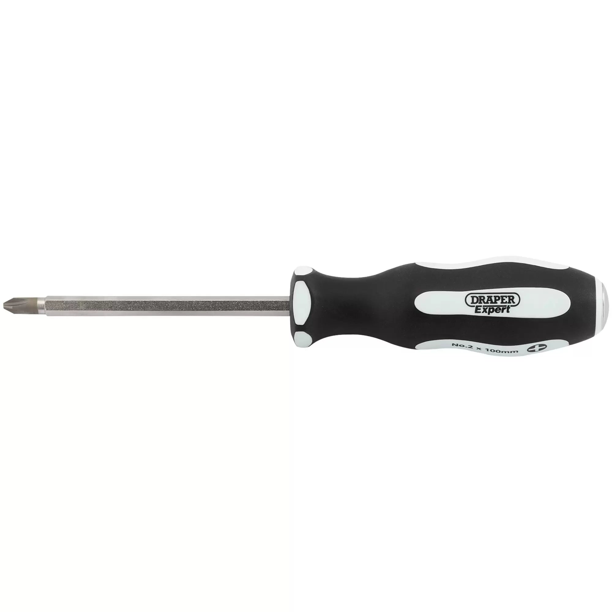 Draper Tools - 35223 - Draper Expert 'Pound Thru' Cross Slot Soft Grip Screwdriver, No.2 x 100mm