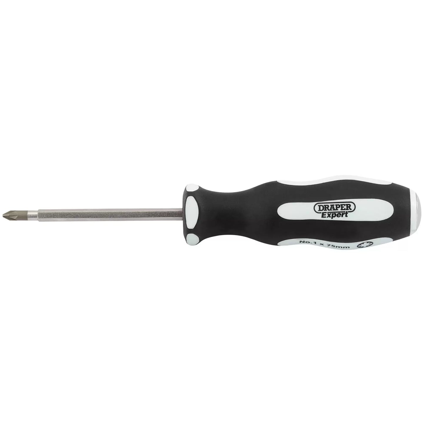 Draper Tools - 35227 - Draper Expert 'Pound Thru' PZ TYPE Soft Grip Screwdriver, No.1 x 75mm