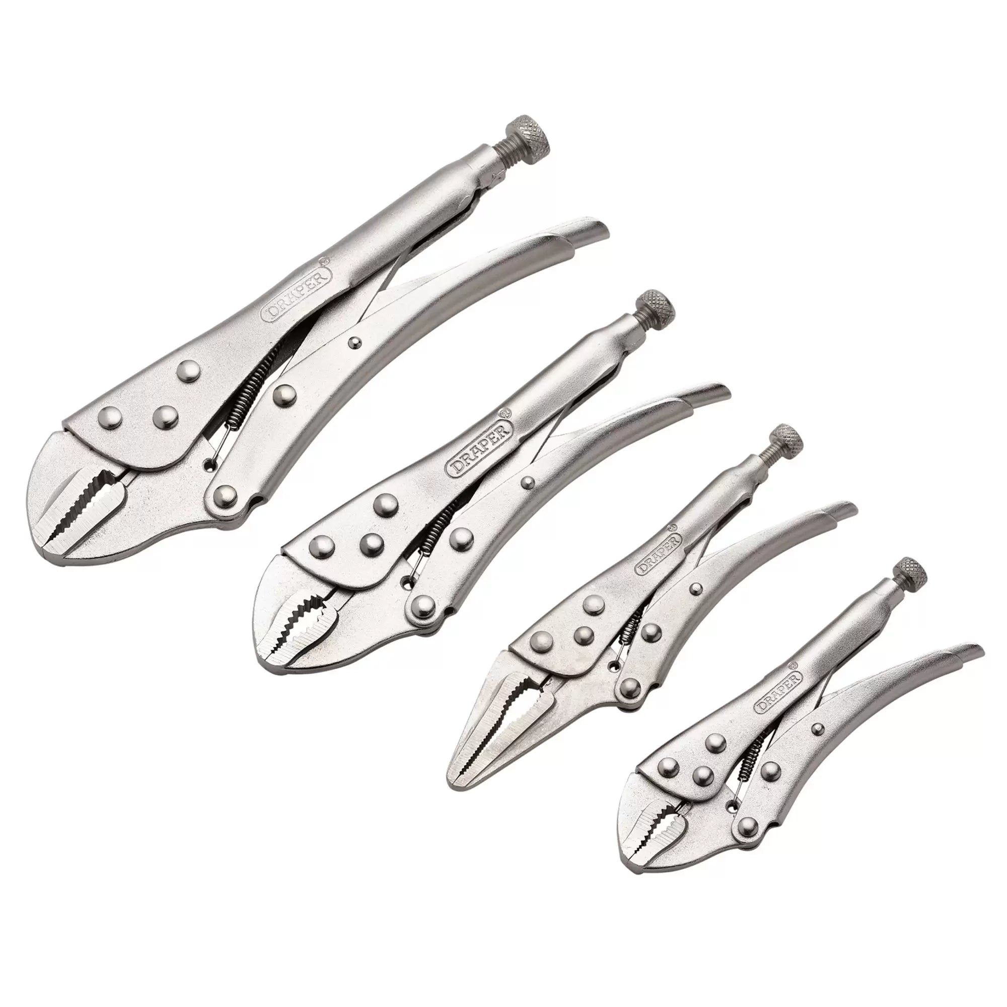 Draper Tools - 35373 - Locking Pliers Set (4 Piece)