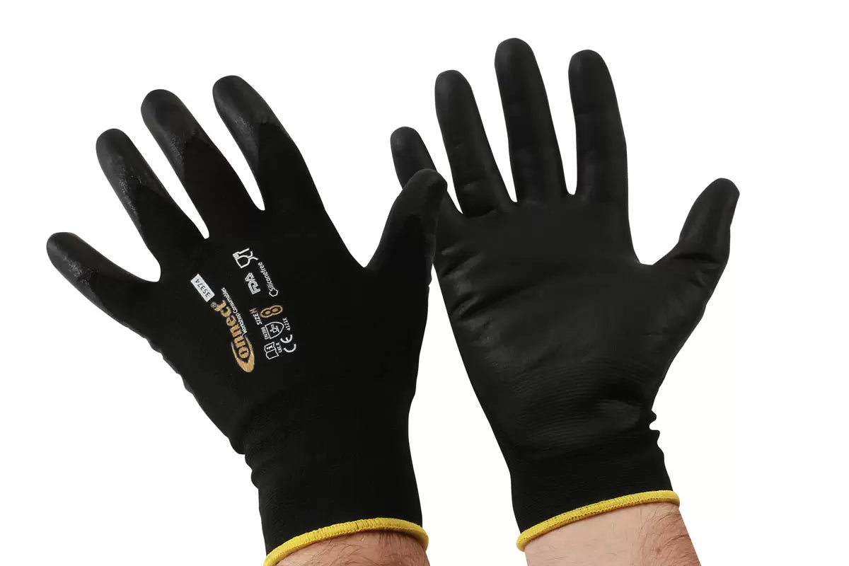 Connect - 35374 - Mechanics Cut Resistant Gloves - Medium 3 Pairs